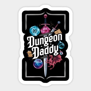 Dungeon Daddy Dungeons and Dragons DnD Dungeon Master Gift For Role Playing Game RPG Sticker